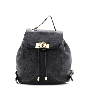 Chanel Data Center CC Flap Backpack Quilted Caviar Medium