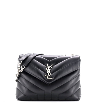 Saint Laurent Loulou Shoulder Bag Matelasse Chevron Leather Small