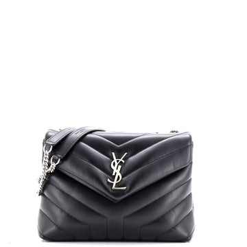 Saint Laurent Loulou Shoulder Bag Matelasse Chevron Leather Small