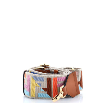 Fendi Strap You Shoulder Strap Multicolor Zucca Canvas with Leather