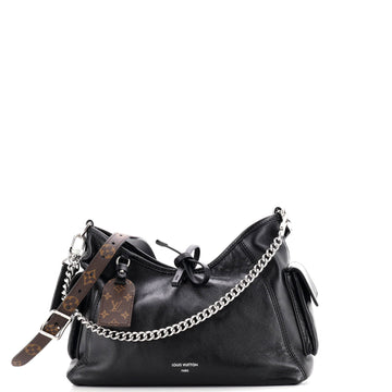 Louis Vuitton CarryAll Cargo Hobo Leather with Monogram Canvas PM