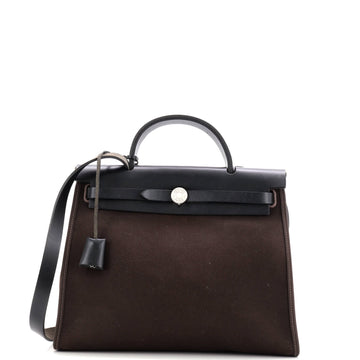 Hermes Herbag Zip Leather and Toile 31