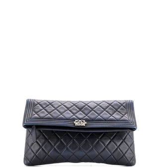 Chanel Boy Beauty CC Clutch Quilted Lambskin