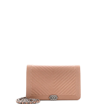 Chanel Boy Wallet on Chain Chevron Caviar