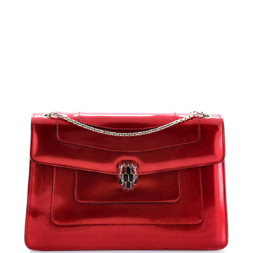 Bvlgari Serpenti Forever Shoulder Bag Metallic Leather Medium