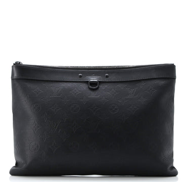 Louis Vuitton Discovery Pochette Monogram Shadow Leather GM