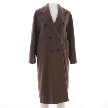 Max Mara Women's 101801 Icon Double Breasted Belted Coat Wool and Cashmere Blend