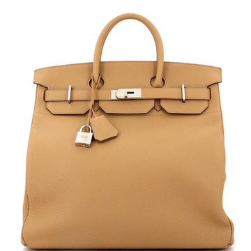 Hermes HAC Birkin Bag Brown Togo with Palladium Hardware 40