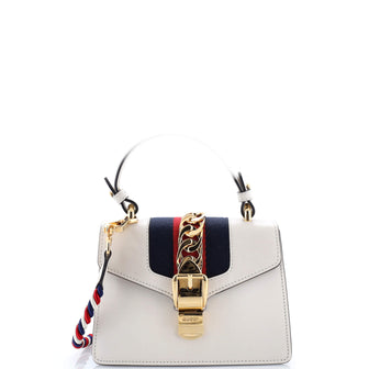 Gucci Sylvie Top Handle Bag Leather Mini