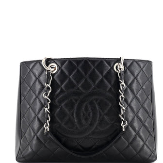 Chanel Grand Shopping Tote Quilted Caviar