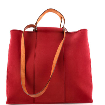 Hermes Cabag Elan Toile and Leather 39