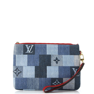 Louis Vuitton City Pouch Damier and Monogram Patchwork Denim