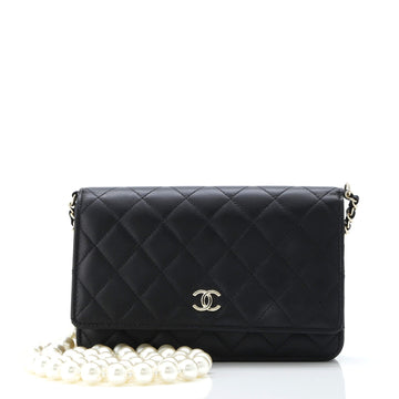 Chanel Pearl Strap CC Wallet on Chain Quilted Calfskin