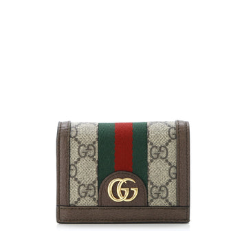 Gucci Ophidia Trifold Wallet GG Coated Canvas Compact