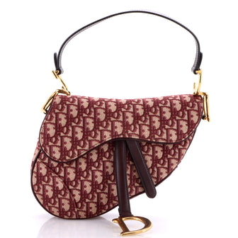 Christian Dior Saddle Handbag Oblique Canvas Medium