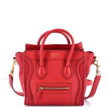 Celine Luggage Bag Grainy Leather Nano