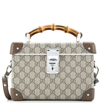 Gucci Bamboo Globe-Trotter Vanity Case GG Coated Canvas