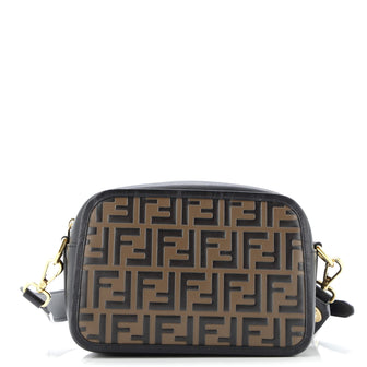 Fendi Camera Bag Zucca Embossed Leather Medium