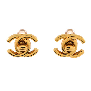 Chanel CC Turnlock Clip-On Earrings Metal