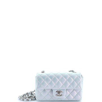 Chanel Classic Single Flap Bag Quilted Iridescent Calfskin Mini