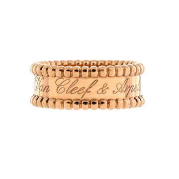 Van Cleef & Arpels Perlee Signature Ring 18K Rose Gold
