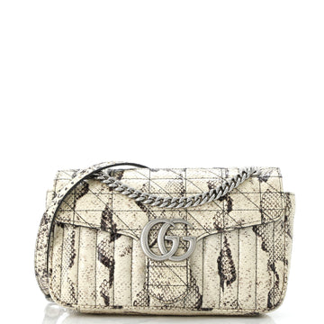 Gucci GG Marmont Flap Bag Matelasse Python Small