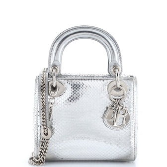 Christian Dior Lady Dior Bag Lizard Mini