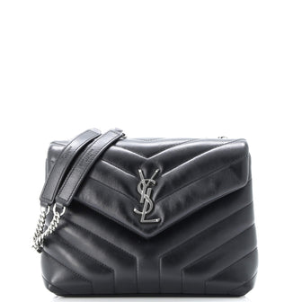 Saint Laurent Loulou Shoulder Bag Matelasse Chevron Leather Small