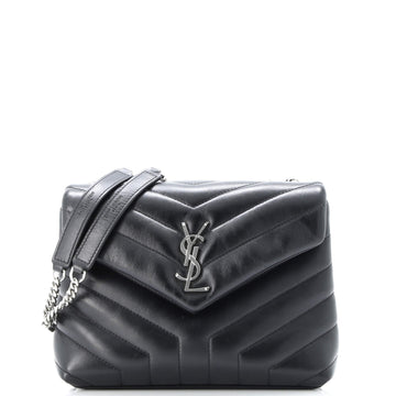 Saint Laurent Loulou Shoulder Bag Matelasse Chevron Leather Small