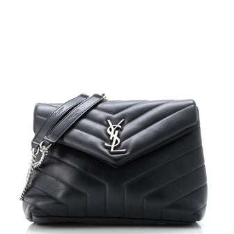 Saint Laurent Loulou Shoulder Bag Matelasse Chevron Leather Small