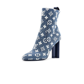 Louis Vuitton Women's Silhouette Ankle Boots Monogram Denim