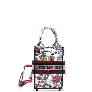 Christian Dior Book Tote Phone Bag Embroidered Canvas Mini