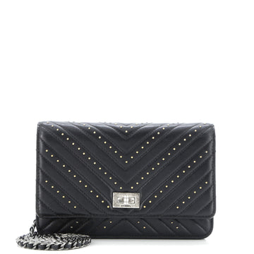 Chanel Reissue 2.55 Wallet on Chain Studded Chevron Sheepskin