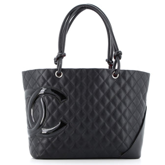 Chanel Cambon Tote Quilted Leather Large