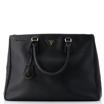 Prada Double Zip Lux Tote Saffiano Leather Medium