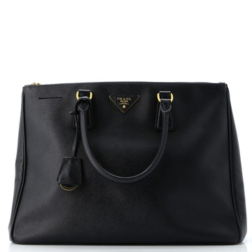 Prada Double Zip Lux Tote Saffiano Leather Medium