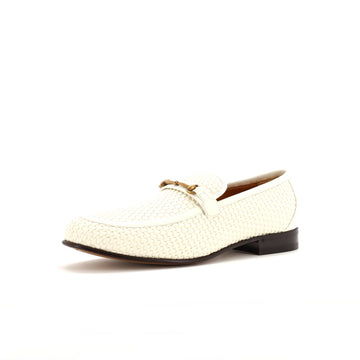 Gucci Men's Horsebit Loafers Woven Leather