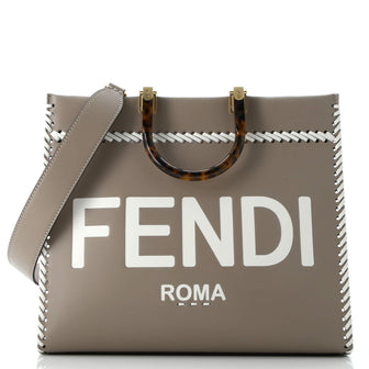 Fendi Sunshine Shopper Tote Leather Medium