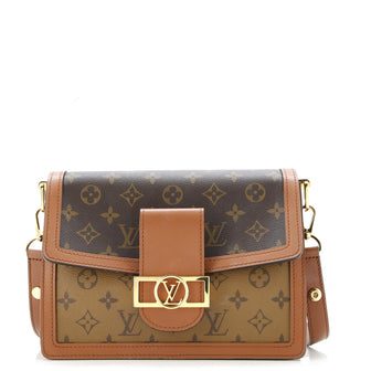 Louis Vuitton Dauphine Shoulder Bag Reverse Monogram Canvas MM