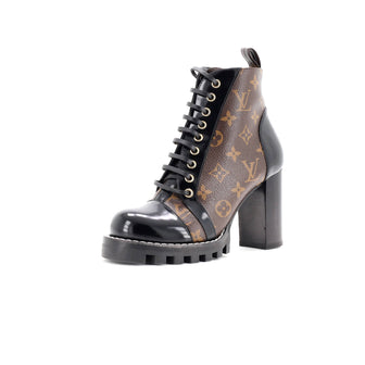 Louis Vuitton Women's Star Trail Ankle Boots Monogram Canvas with Patent