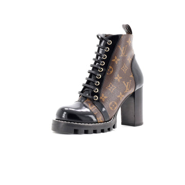 Louis Vuitton Women's Star Trail Ankle Boots Monogram Canvas with Patent