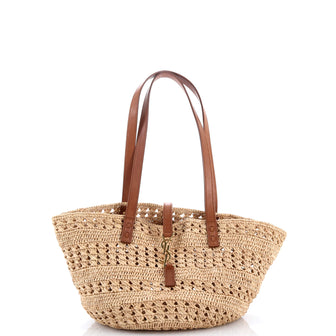 Saint Laurent Panier Monogram Basket Shopper Raffia Small