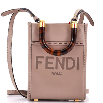 Fendi Sunshine Shopper Tote Leather Mini