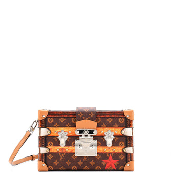 Louis Vuitton Petite Malle Handbag Limited Edition Time Trunk Monogram Canvas