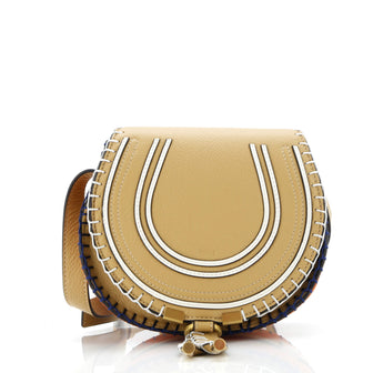 Chloe Marcie Crossbody Bag Leather with Constrast Stitch Detail Small