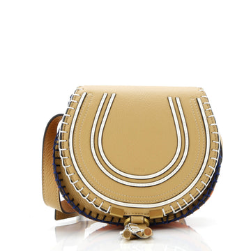 Chloe Marcie Crossbody Bag Leather with Constrast Stitch Detail Small