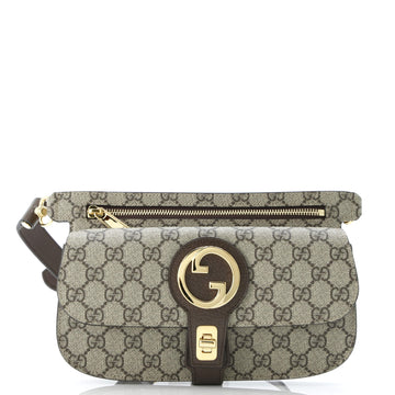Gucci Blondie Flap Pocket Belt Bag GG Coated Canvas