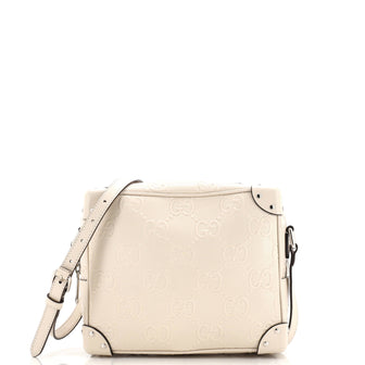 Gucci Square Shoulder Bag GG Embossed Perforated Leather