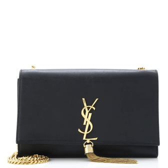 Saint Laurent Classic Monogram Tassel Crossbody Bag Leather Medium