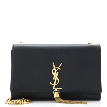 Saint Laurent Classic Monogram Tassel Crossbody Bag Leather Medium